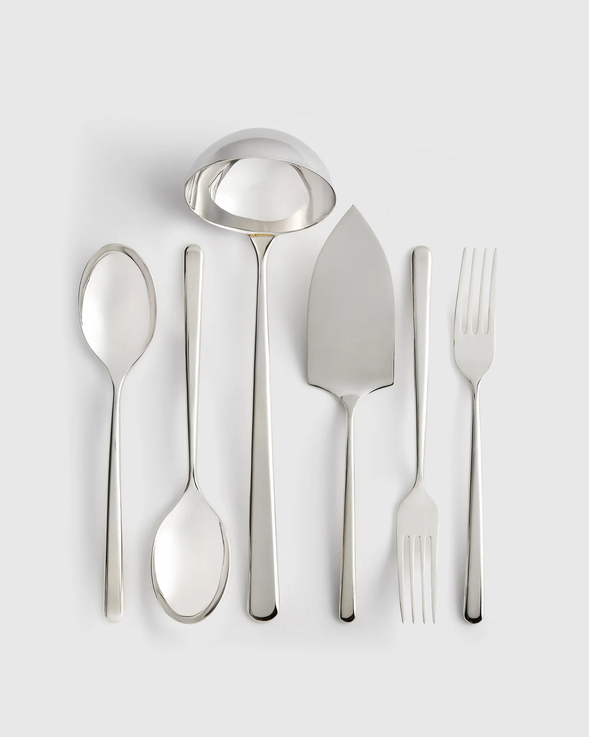 Gia Minimalist 6 Piece Serving Utensil Set - One Size / Polished Stainless Steel Main image