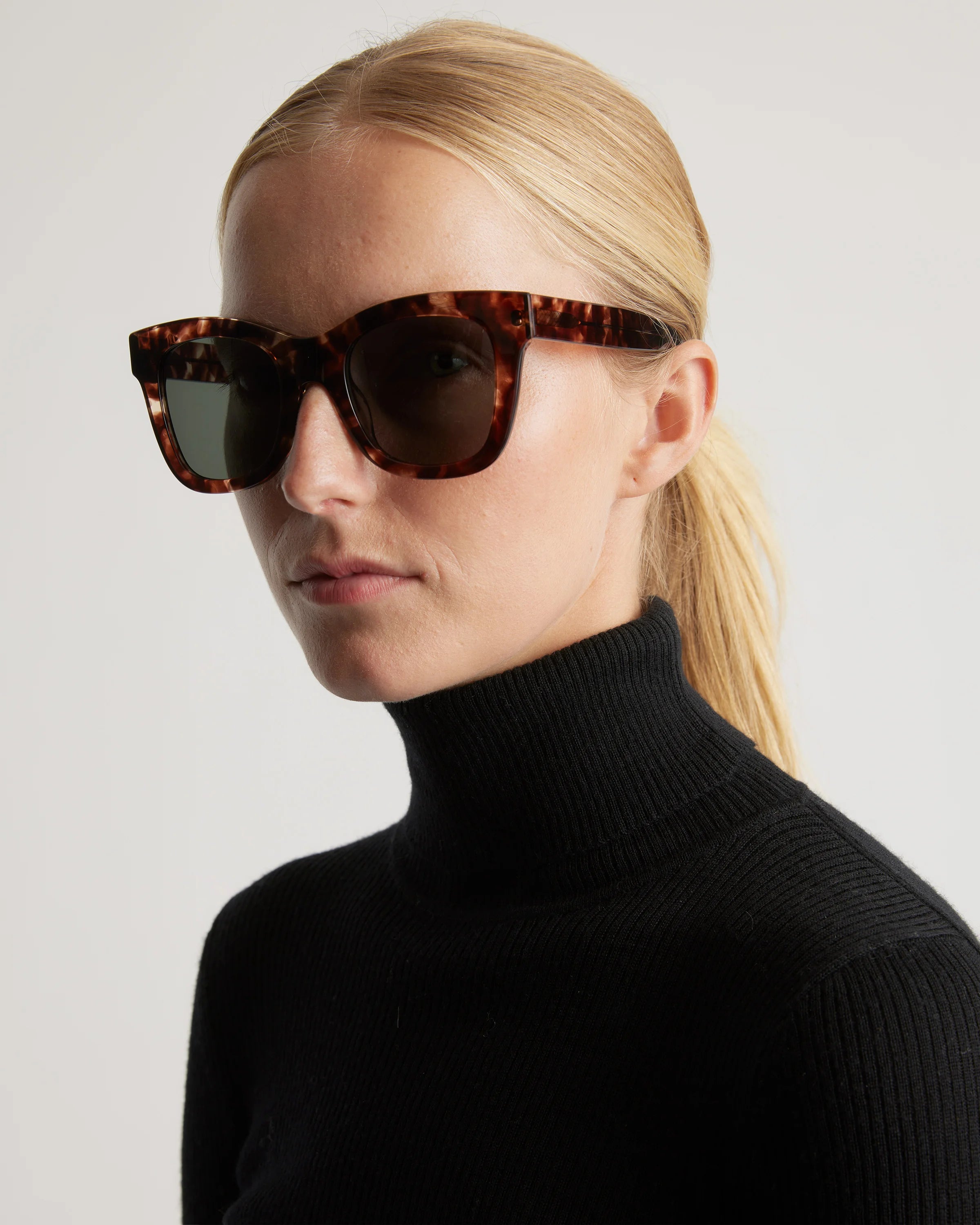 Tatum Polarized Acetate Sunglasses - One Size / Espresso Tortoise with Green lens Secondary image