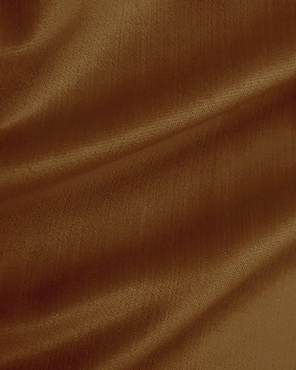 Square Bed in Performance Velvet - Full / Chocolate