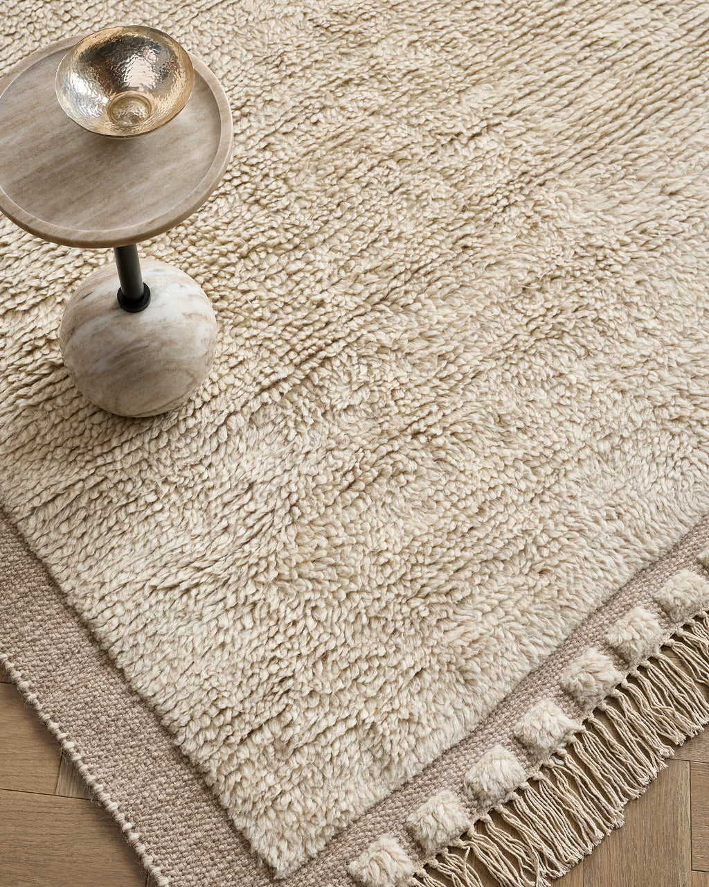 Saje Wool Shag Rug - 3' x 5' / Neutral