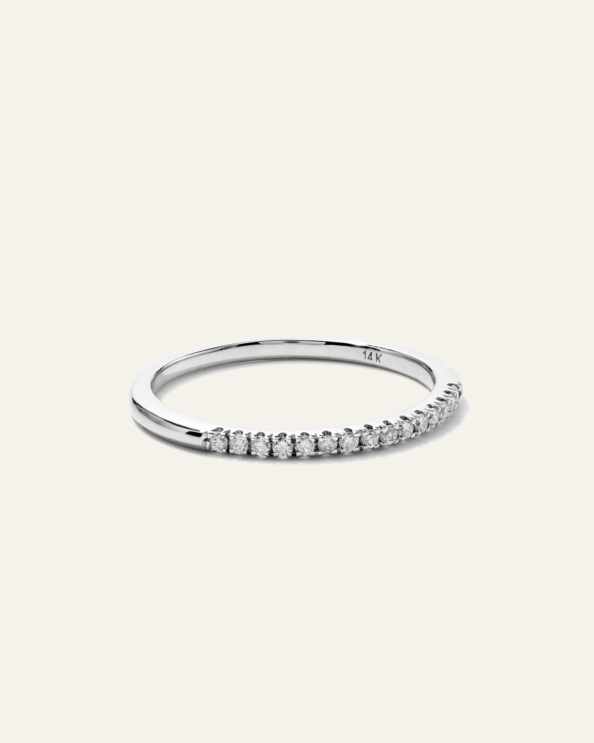 14K Gold Diamond Wedding Band - 4 / Yellow Gold