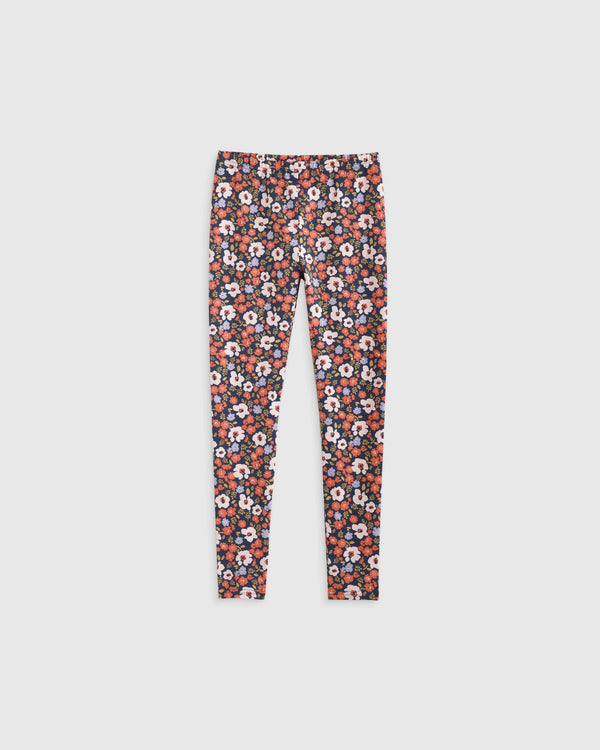 Organic Cotton Leggings 4-Pack - 12 / Poppy Floral/Lilac Unicorn