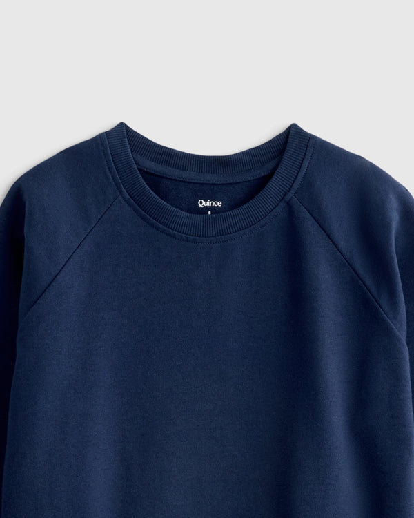 Organic Cotton French Terry Crew Neck Sweatshirt - 2T / Heart Graphic
