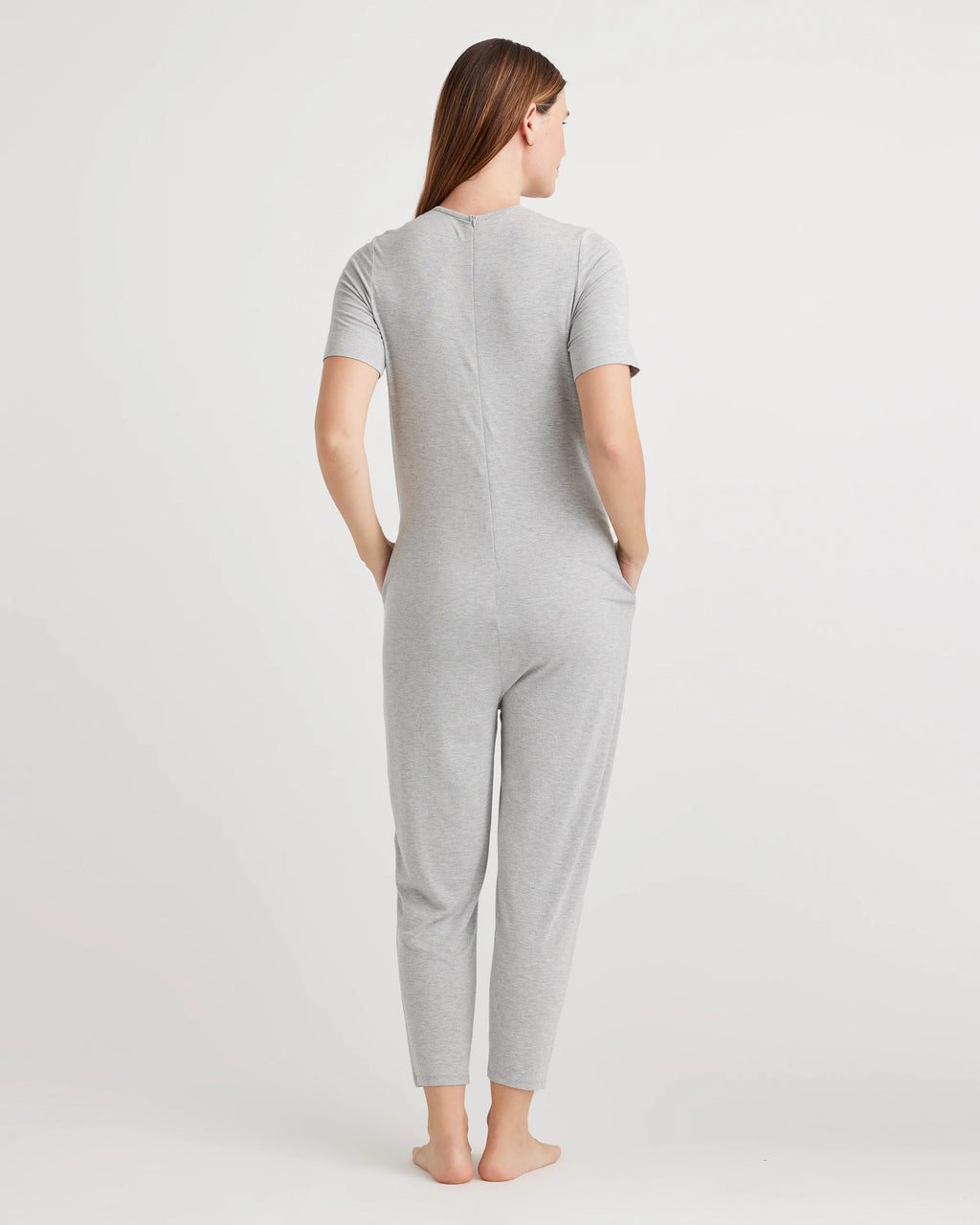Bamboo Jersey Maternity Everyday Jumpsuit - XS / Deep Navy