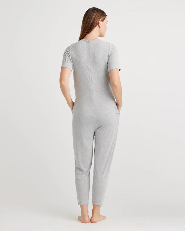 Bamboo Jersey Maternity Everyday Jumpsuit - XS / Deep Navy