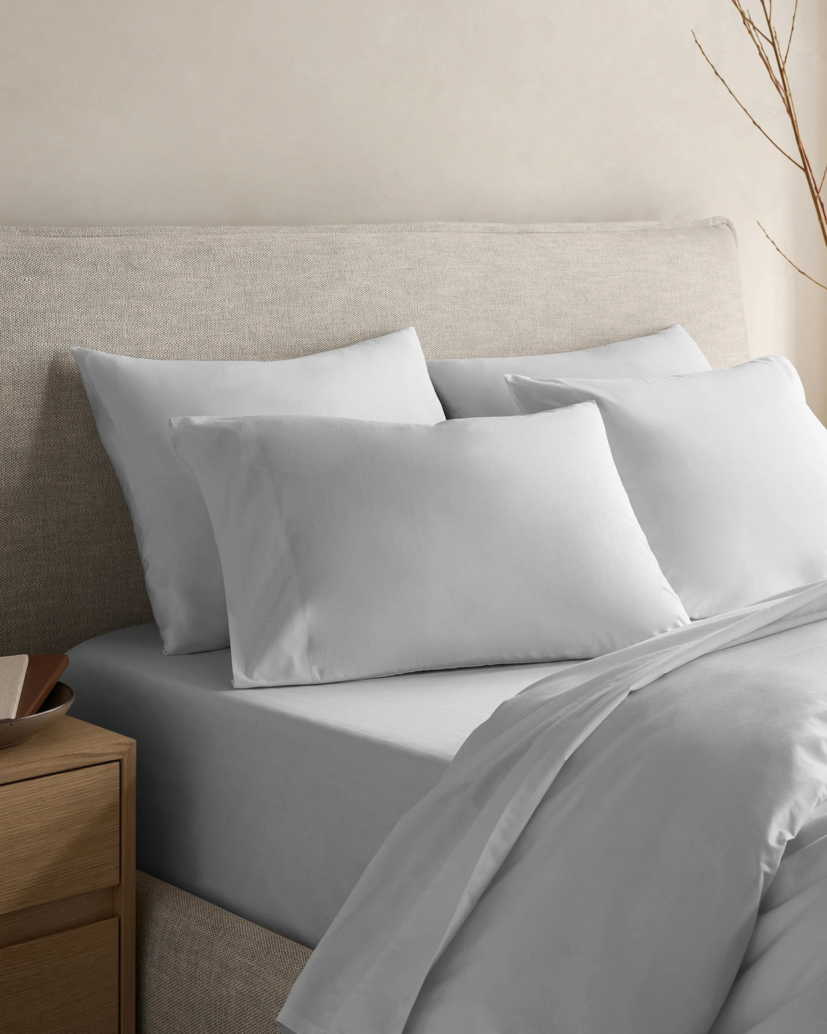 Organic Crisp Percale Duvet Cover - Twin / Ivory