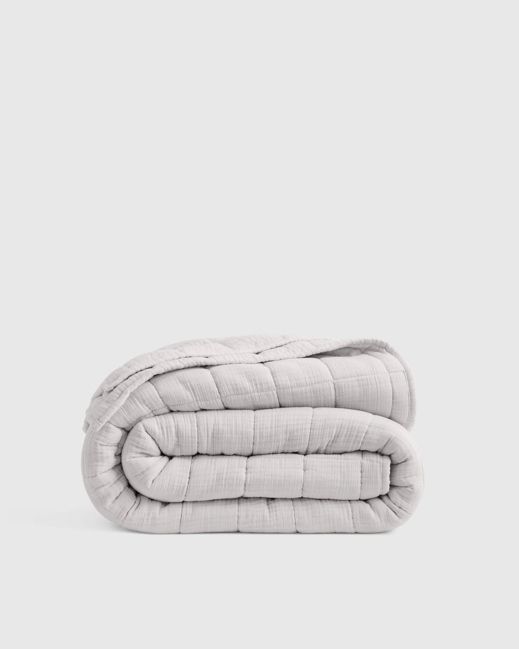 Organic Cotton Gauze Box Quilt - Twin / Mineral