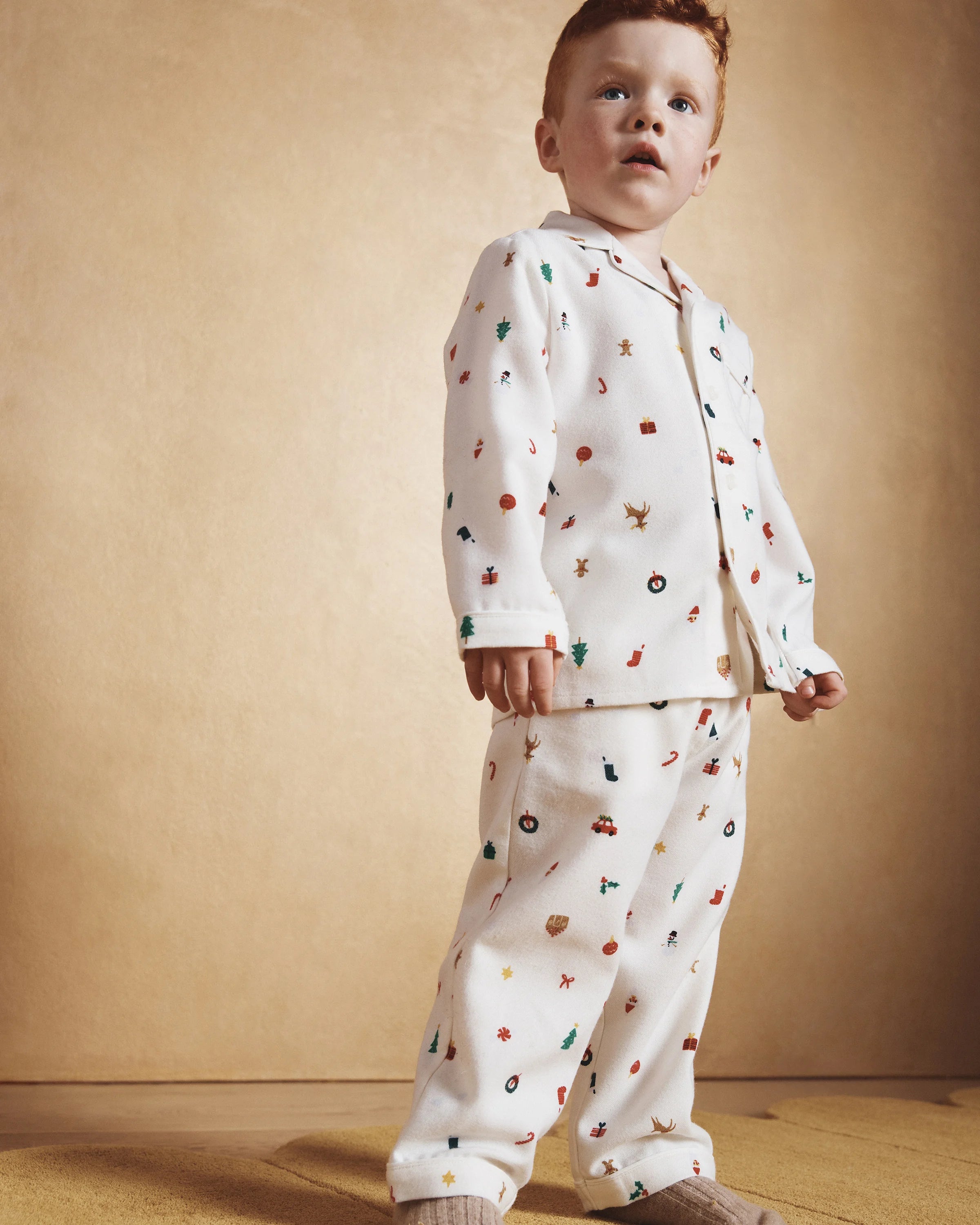 Holiday Flannel Pajama Set - 2T / Multi Holiday Secondary image
