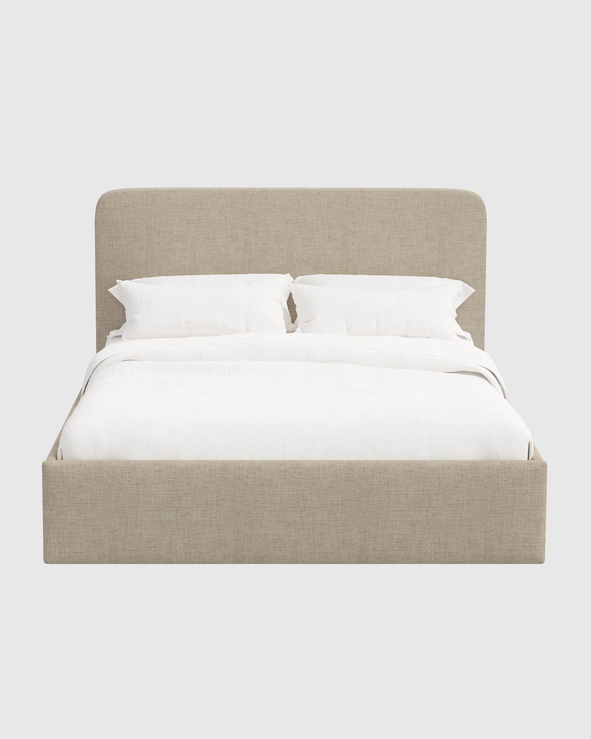 100% Linen Curved Bed - Full / Canvas
