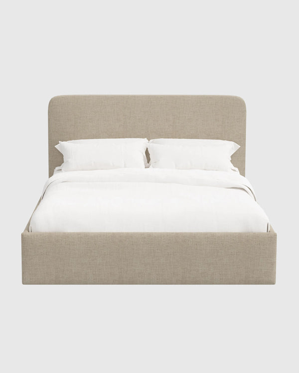 100% Linen Curved Bed - Full / Canvas