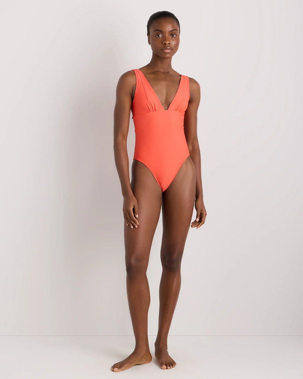 Italian Plunge One-Piece Swimsuit - XS / Deep Navy