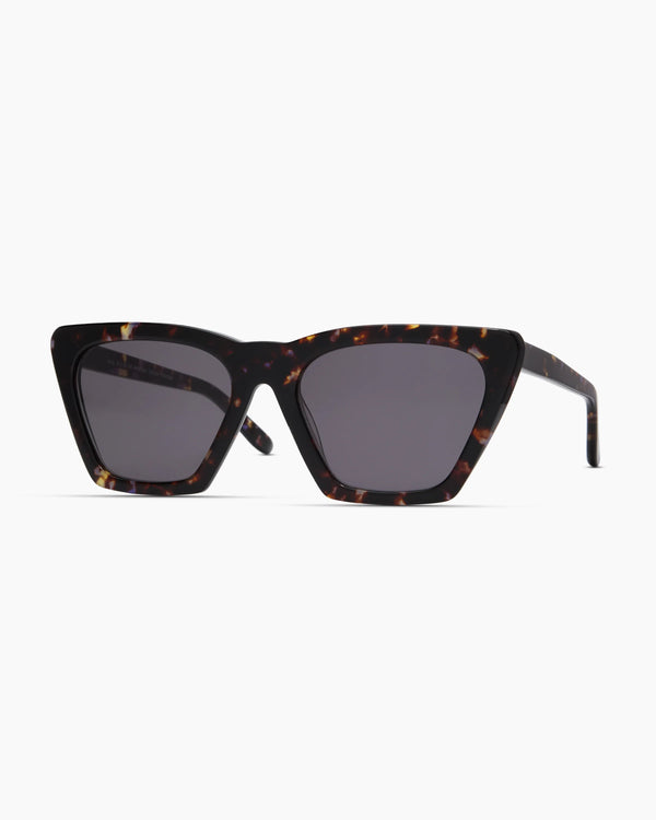 Andy Polarized Acetate Sunglasses - One Size / Black with Grey lens