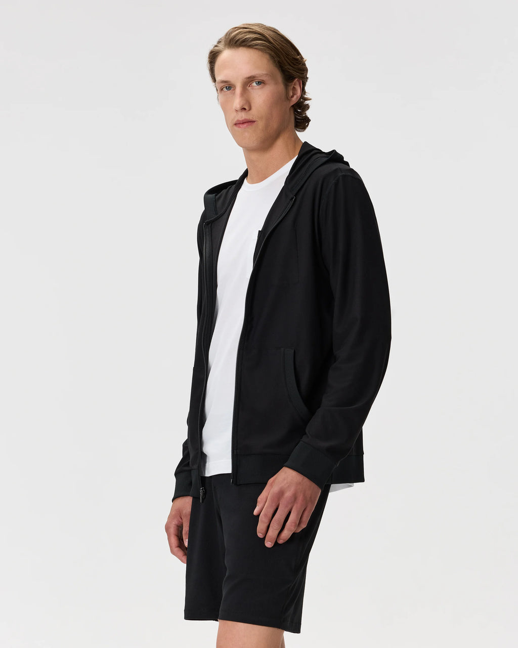 Flowknit Performance Full-Zip Chest Pocket Hoodie - XS / Heather Deep Navy