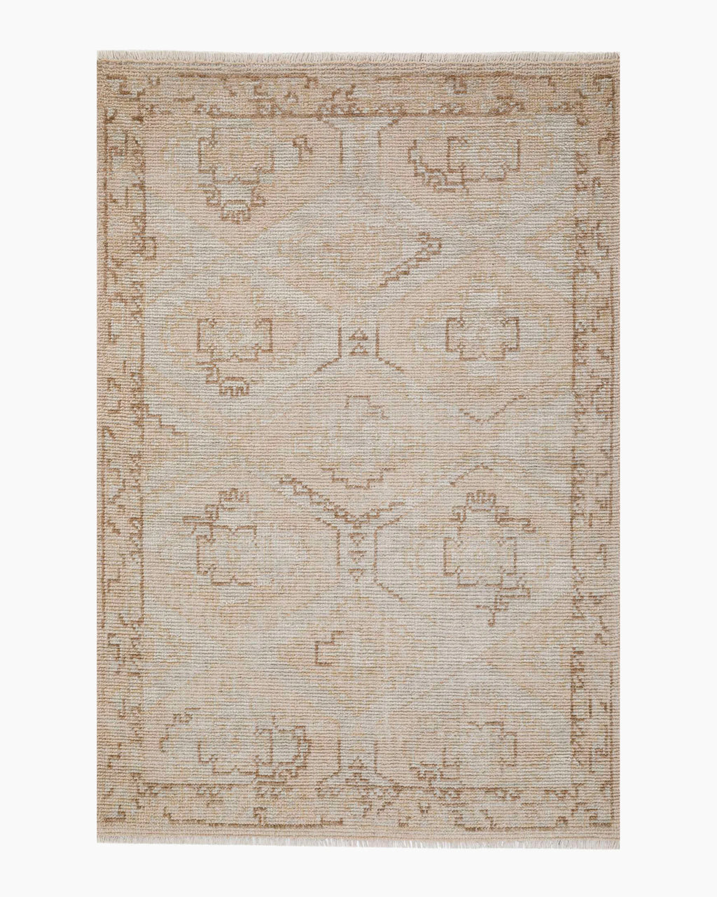 Verona Hand-Knotted Wool Rug - 5' x 8' / Neutral