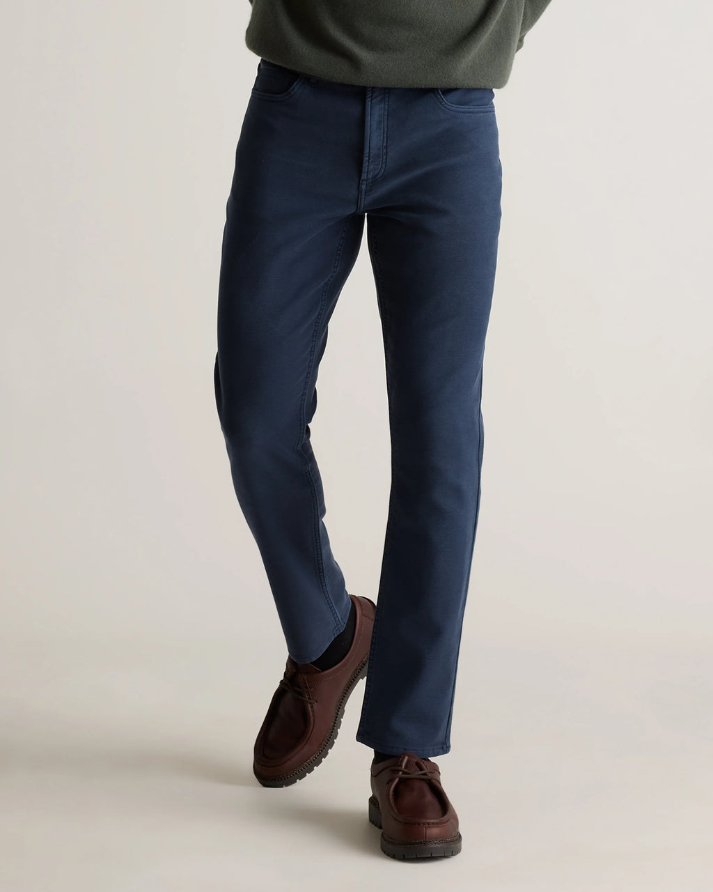 French Terry 5-Pocket Pants - Slim - 30X30 / Bayberry Olive