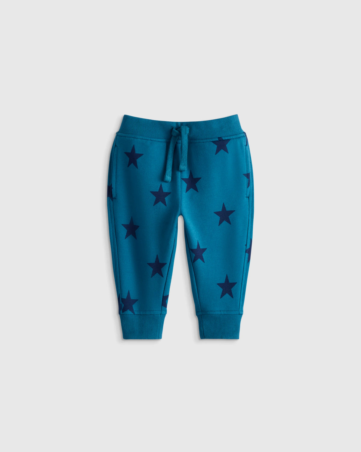 Organic Cotton French Terry Joggers - 3-6M / Blue Stars Main image