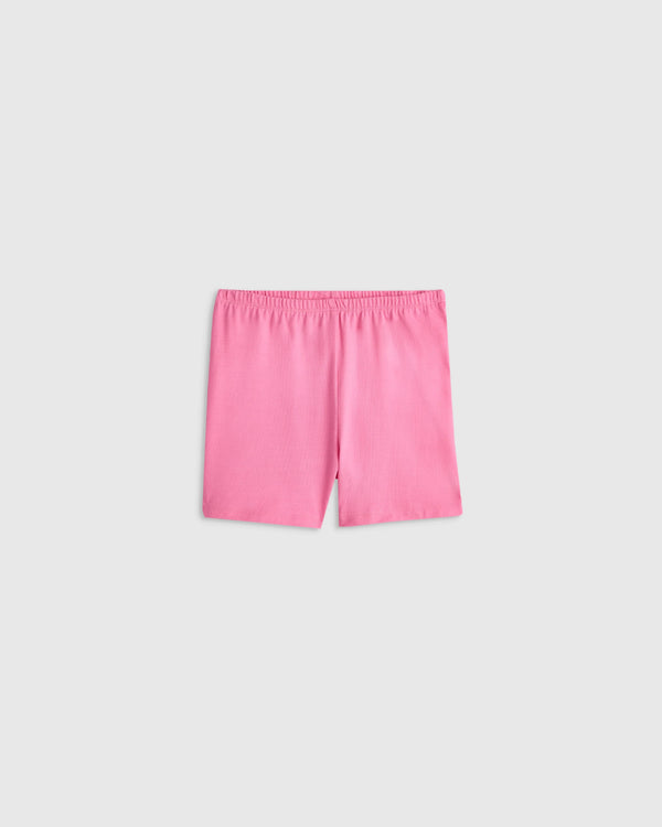 Organic Cotton Cartwheel Shorts - 6 / Soft Rose