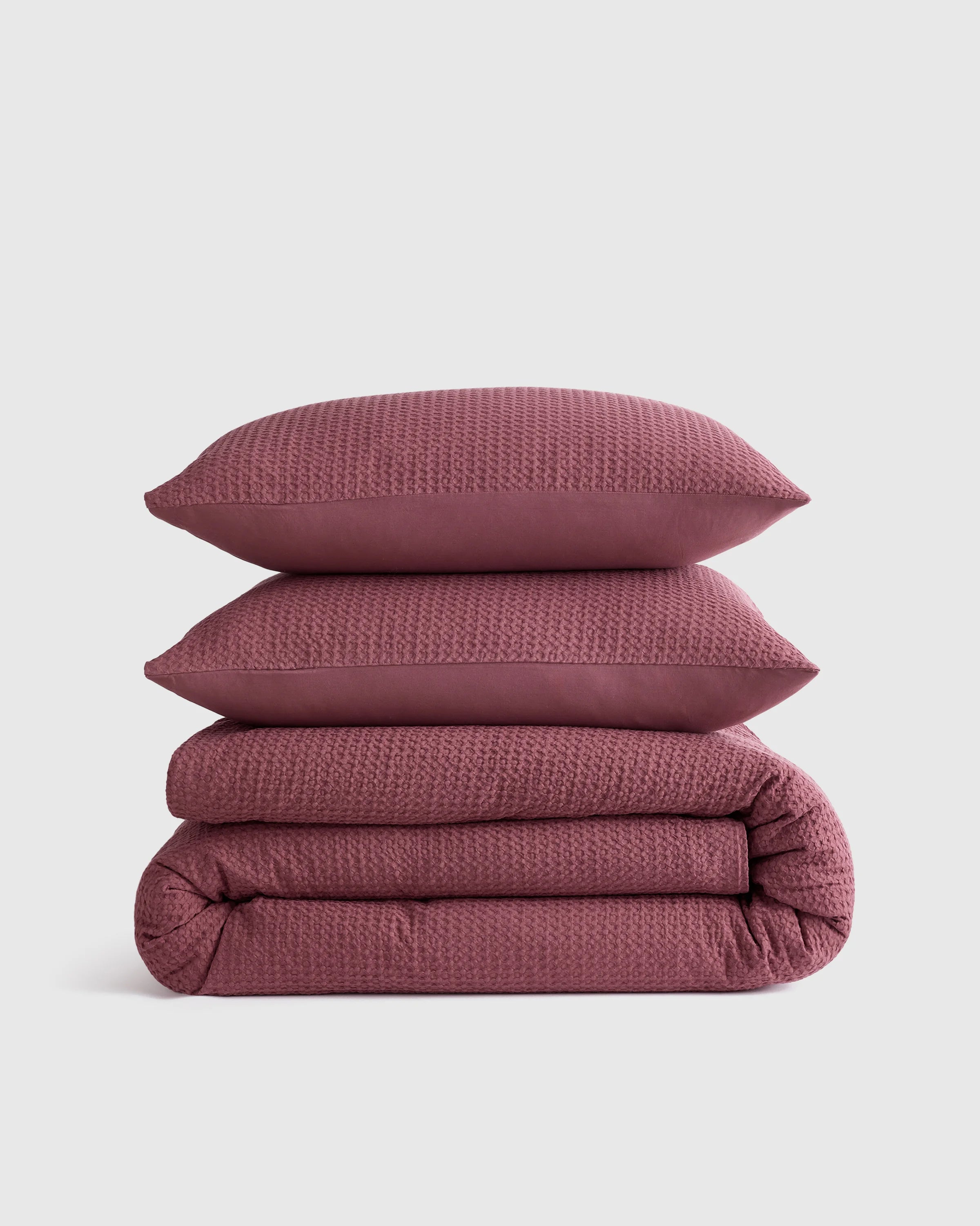Organic Luxe Honeycomb Duvet Cover Set - Twin / Mineral Secondary image