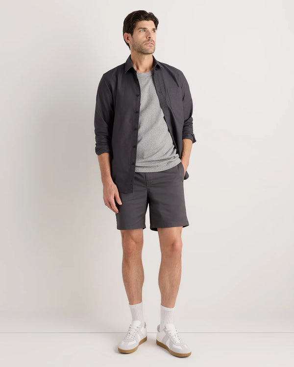 Organic Stretch Cotton Pull On Chino Shorts - 7" - XS / Sand Dune