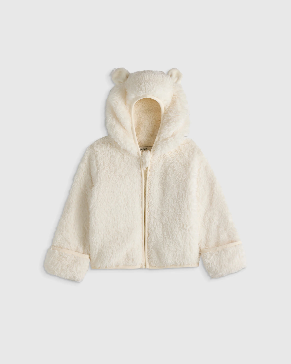 Recycled Sherpa Fleece Bear Hood Jacket - 18-24M / Ivory Main image