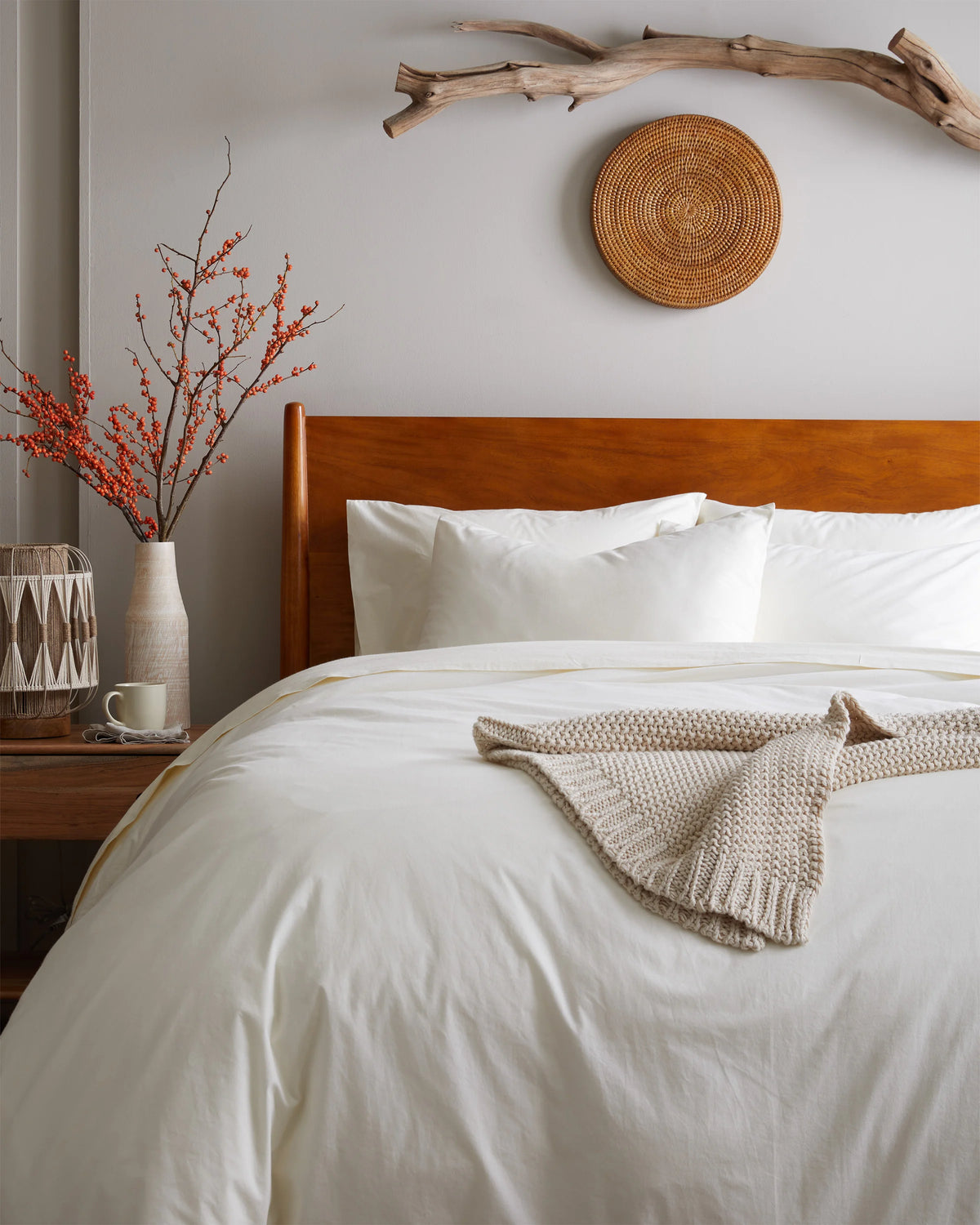 Organic Brushed Cotton Duvet Cover - Twin / Toffee