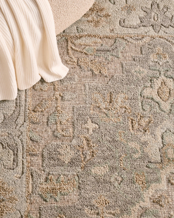 Callahan Hand-Knotted Wool Rug - 5' x 8' / Natural