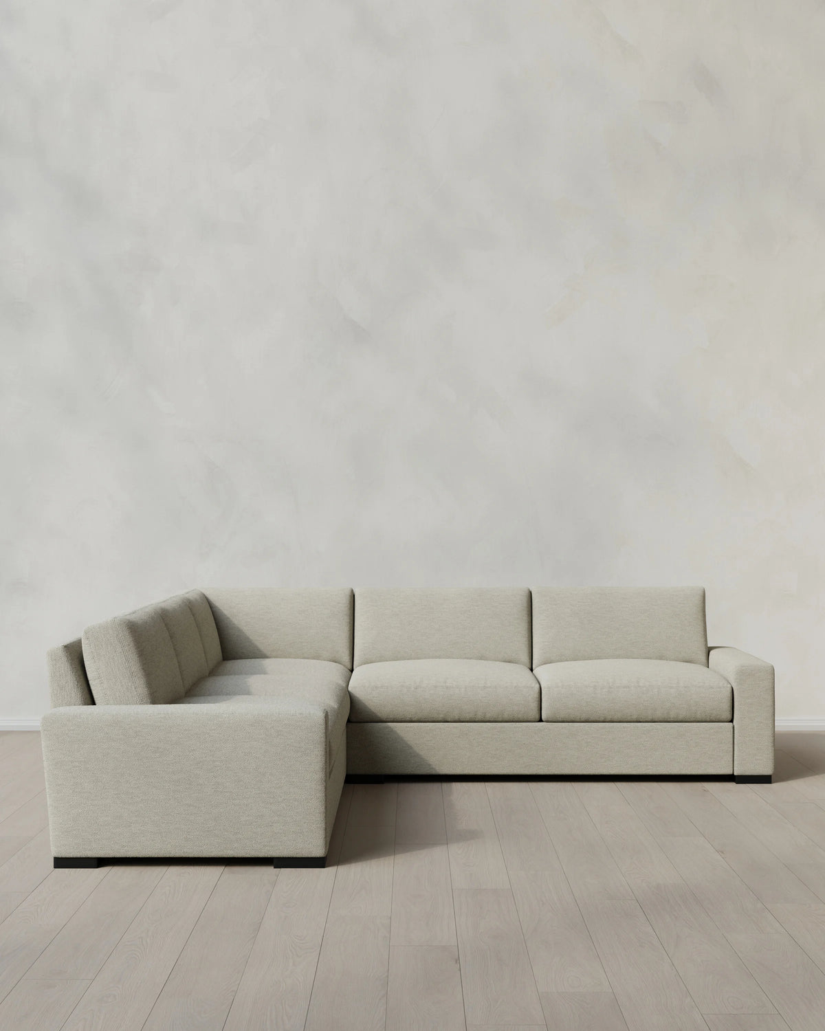 Stillman L Sectional in Performance Basketweave - 116x116 / Flax Main image