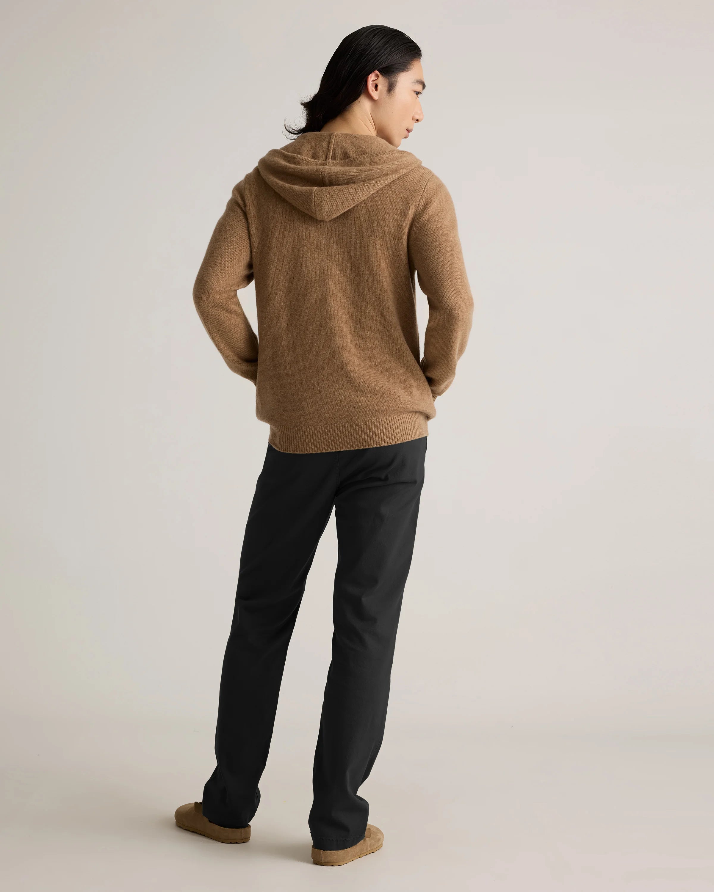 Mongolian Cashmere Full-Zip Hoodie - S / Teak Secondary image