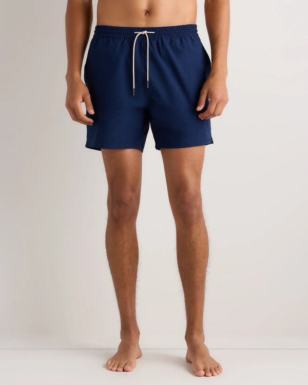 Seersucker Swim Trunks - 5.5" - S / Navy Seersucker