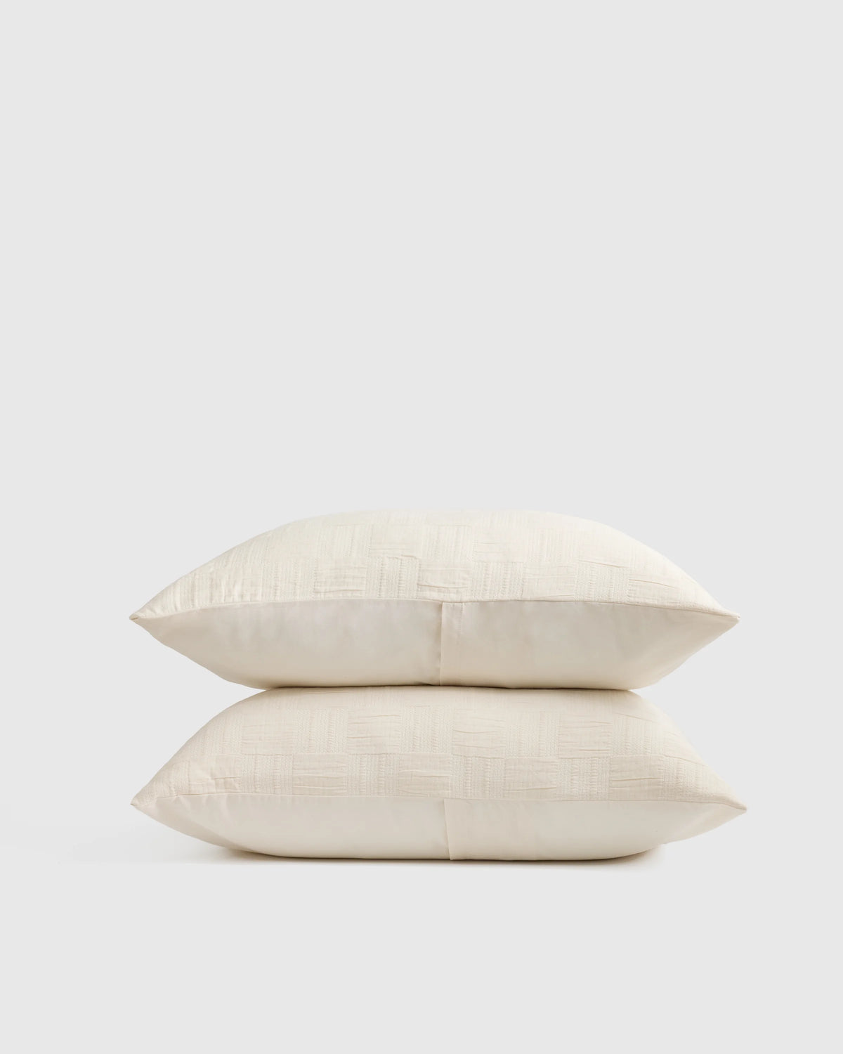 Checkered Matelasse Sham Set - Standard / Undyed Main image