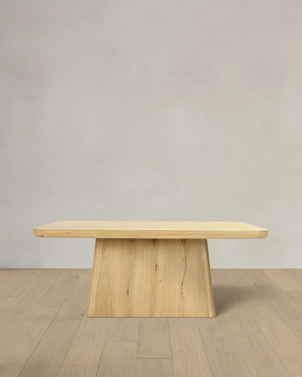 Rustic Oak Plinth Dining Table - 71" / Natural