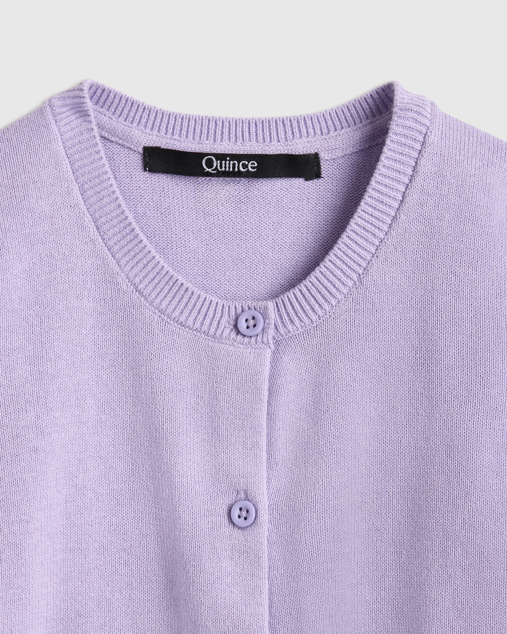 100% Organic Cotton Crewneck Cardigan - 2T / Ivory