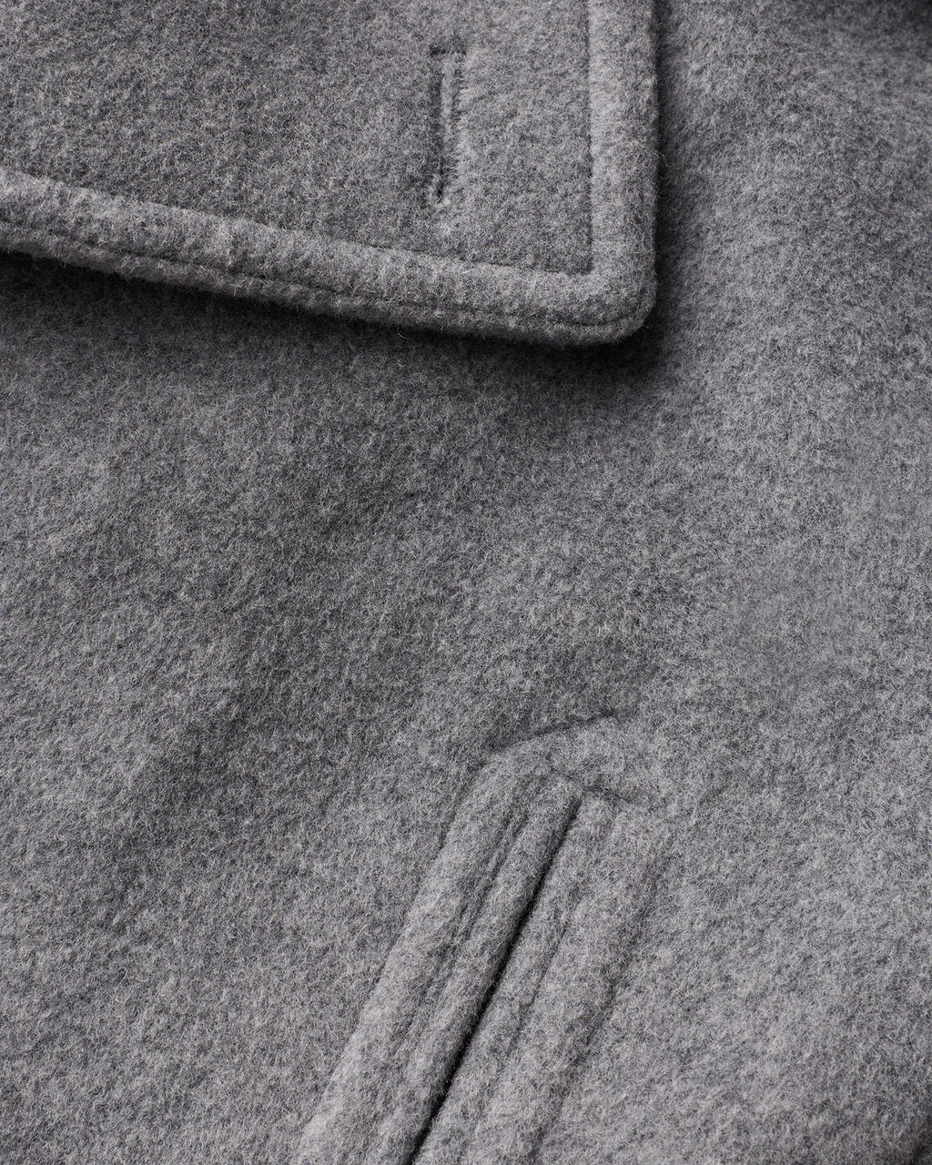 Wool Cashmere Peacoat - XS / Heather Charcoal