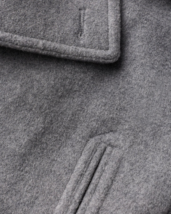 Wool Cashmere Peacoat - XS / Heather Charcoal