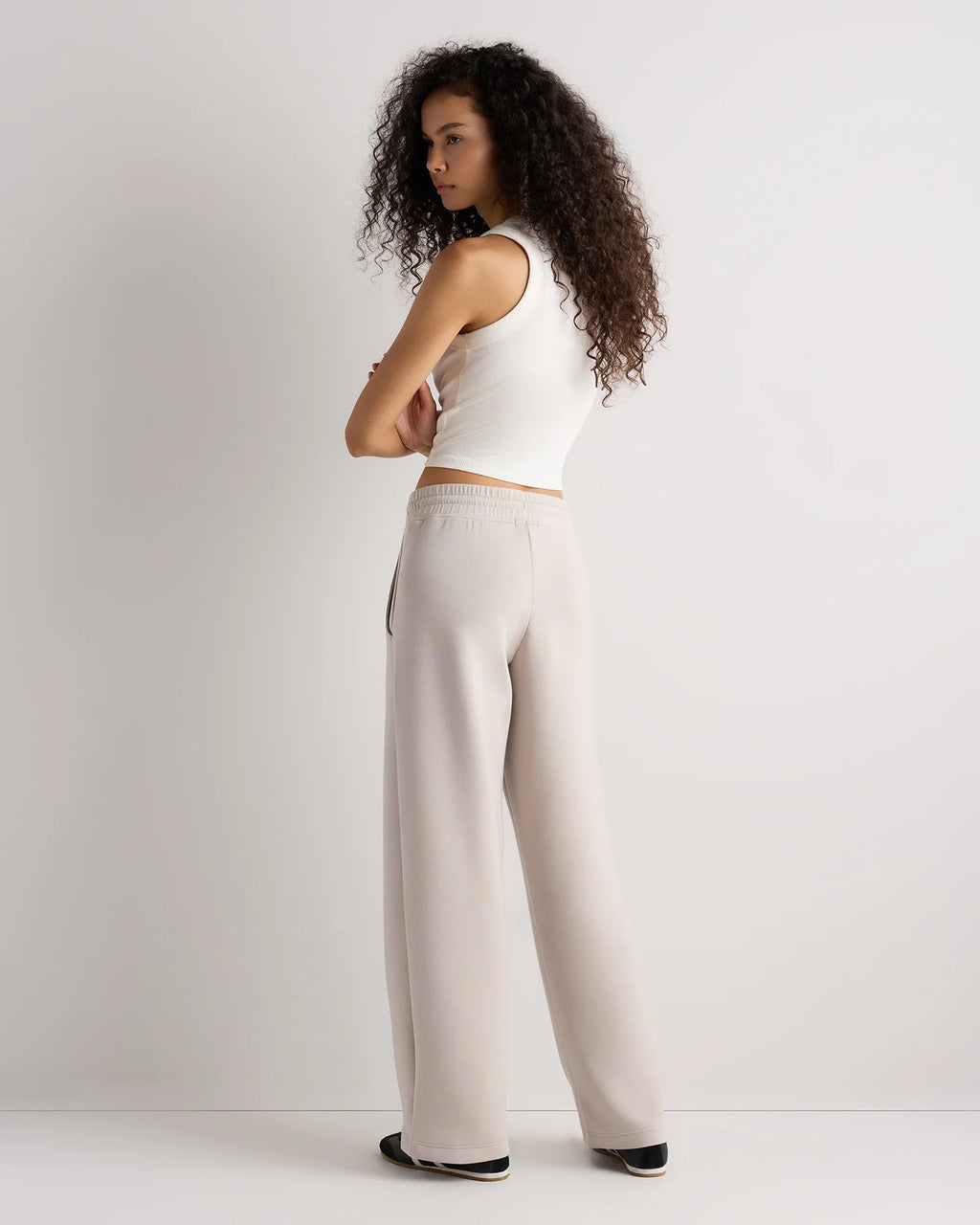 CloudComfort Wide Leg Pants - XS / Pebble Beige