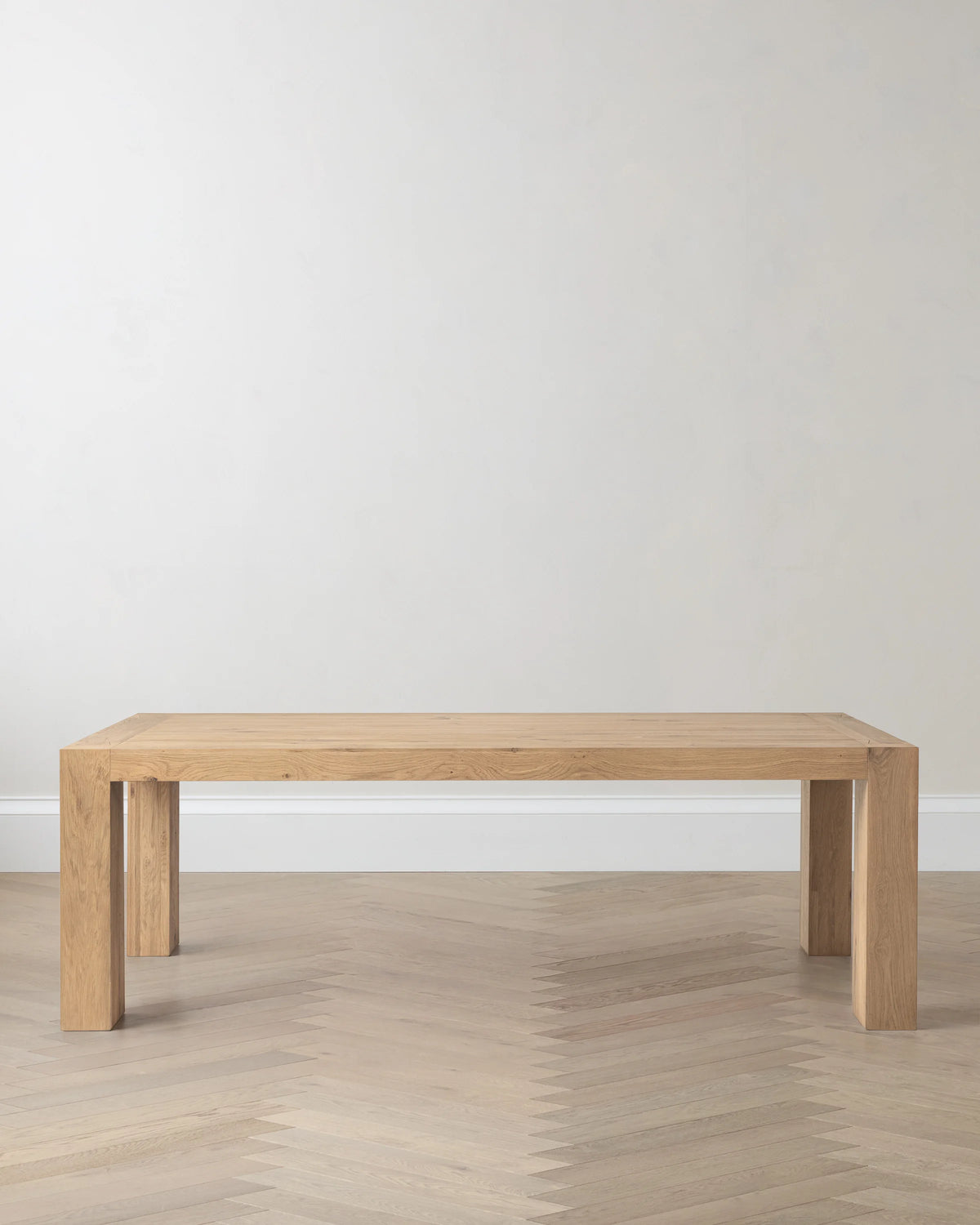 Reclaimed Oak Parsons Dining Table - One Size / Weathered Oak Main image