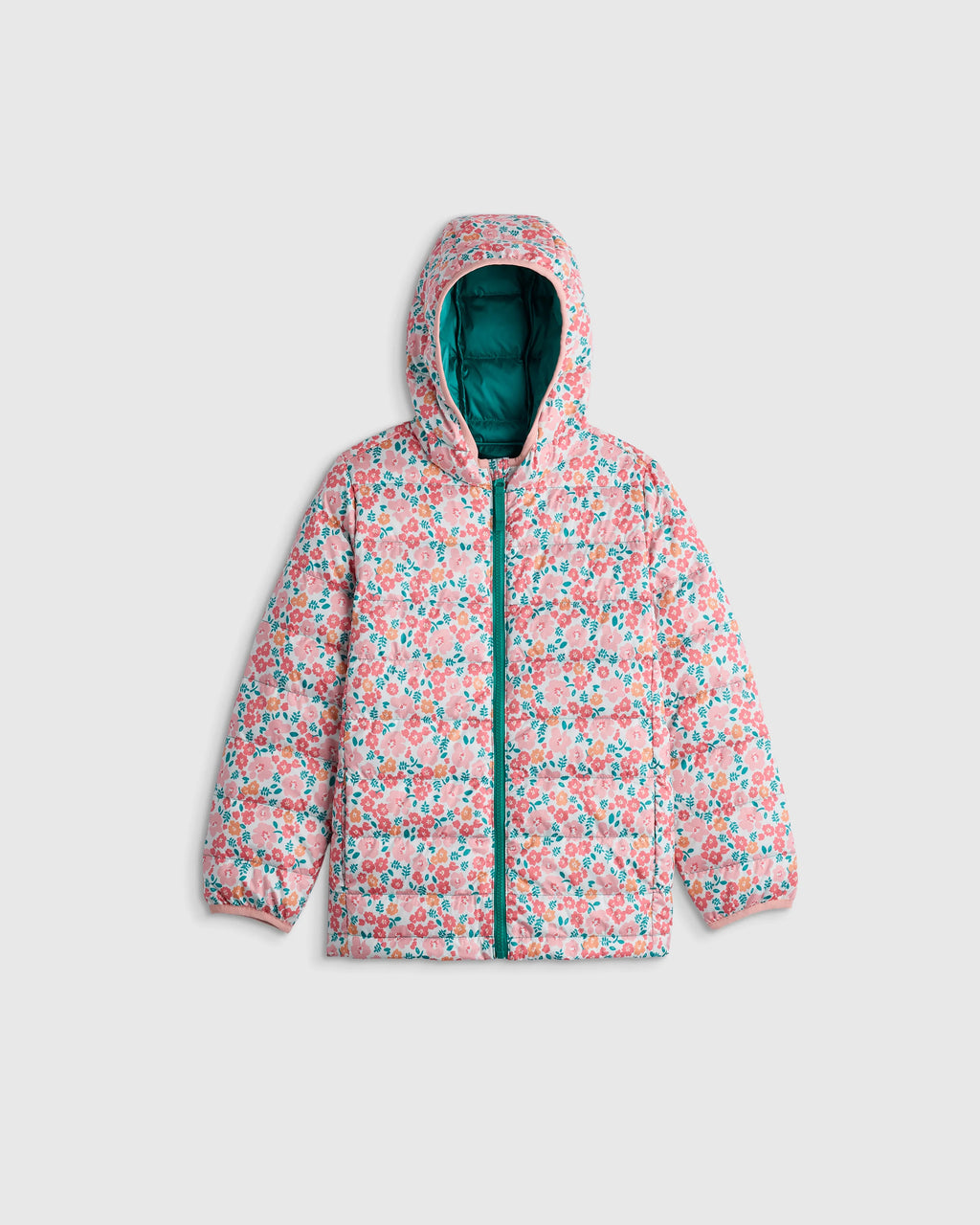 Lightweight Down Hooded Puffer Jacket - 2T / Tidepool
