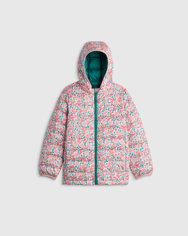 Lightweight Down Hooded Puffer Jacket - 2T / Tidepool