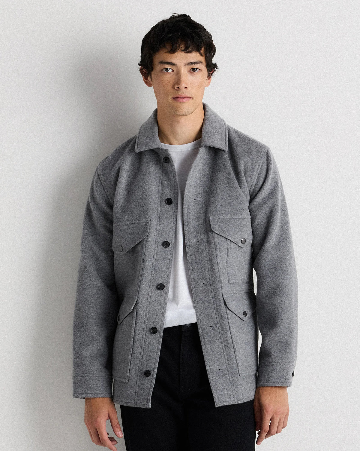 Wool Cashmere Field Jacket - S / Heather Grey Main image