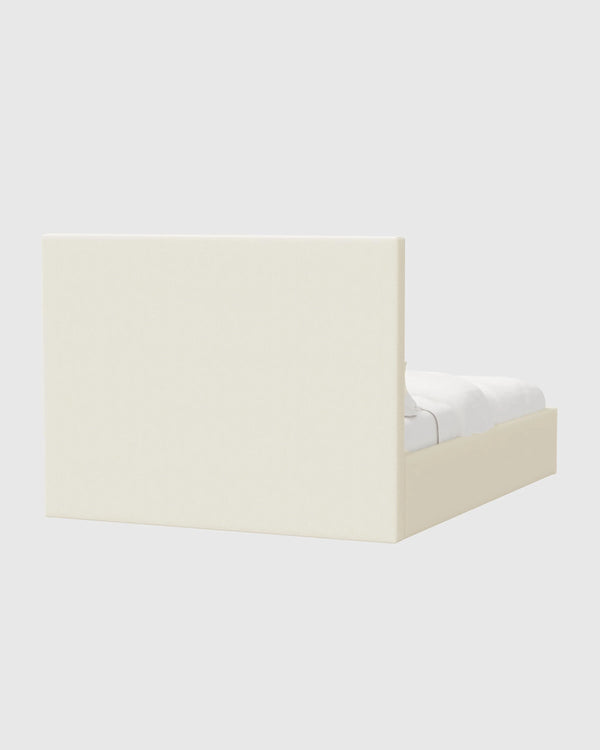 Square Bed in Performance Linen - Full / Ivory