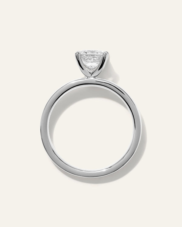 Lab Grown Diamond Princess Comfort Fit Engagement Ring - 1ct - 4 / Yellow Gold