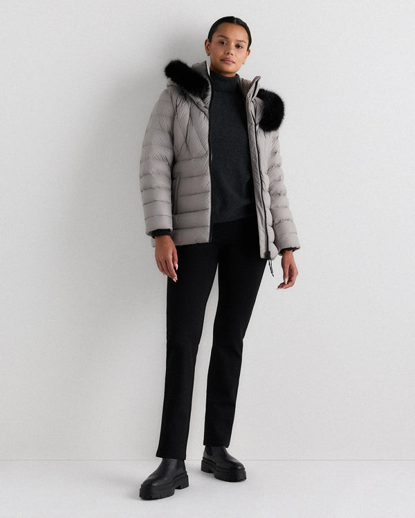 Responsible Down Belted Puffer Coat - XS / Hot Fudge