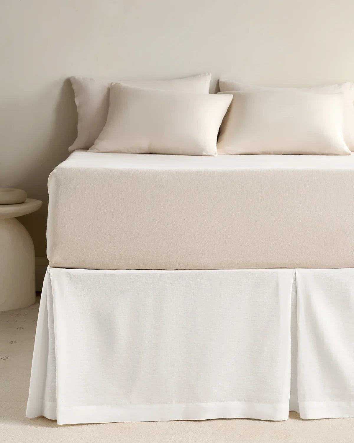 European Linen Bed Skirt - Twin / White Secondary image