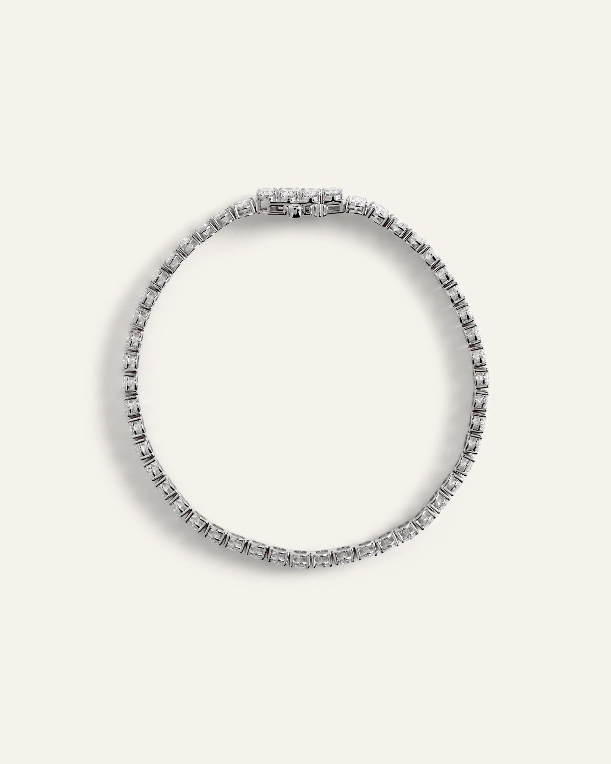 14K Gold Lab Grown Diamond North-South Oval Tennis Bracelet - 10ctw - 6.5" / Yellow Gold