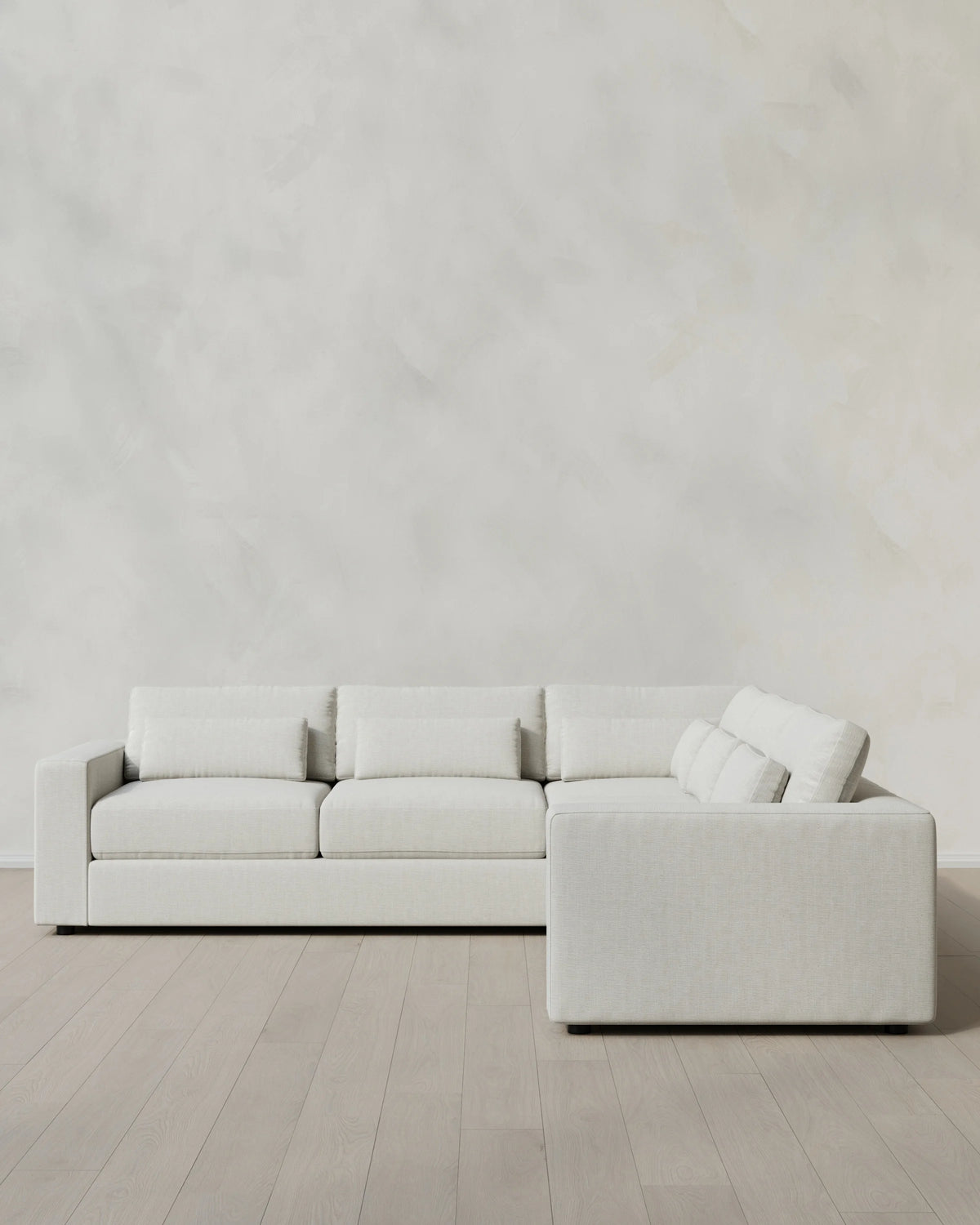 Ashford Deep Seat L Sectional in Performance Chenille Linen Blend - 119x119 / Sorrell Main image