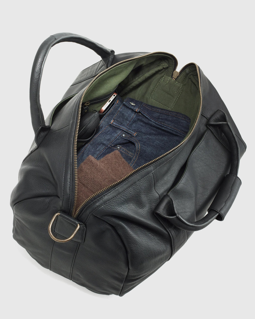 Nappa Leather Duffle Bag - One Size / Dark Brown