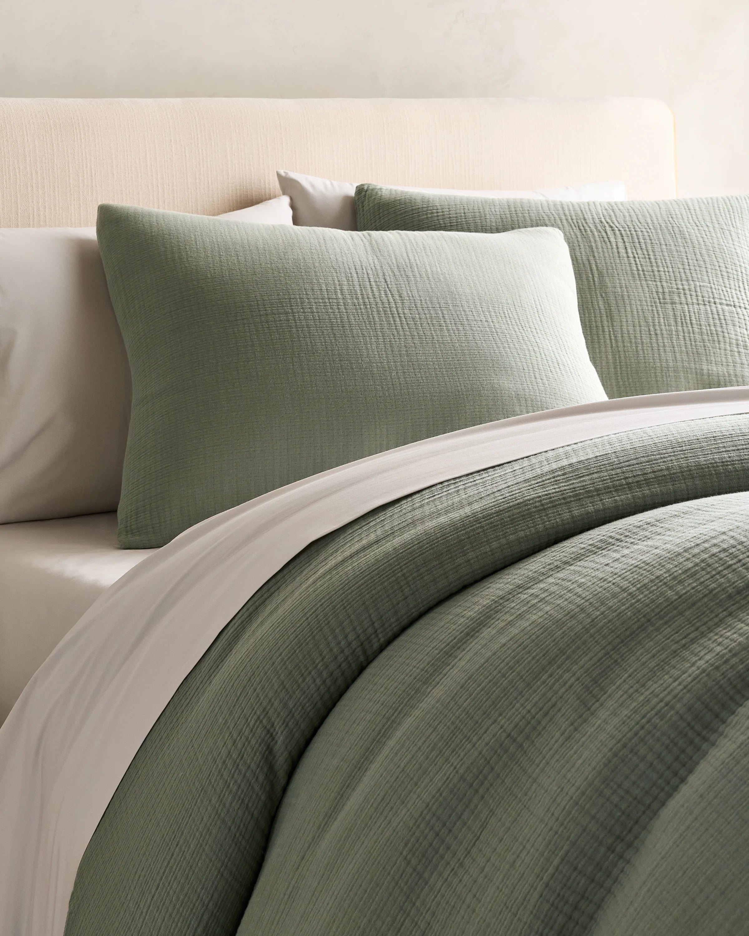 Organic Cotton Gauze Sham Set - Standard / Dried Sage Secondary image