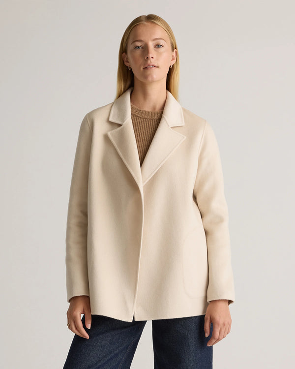 100% Mongolian Cashmere Double-Faced Open Blazer - XS / Camel