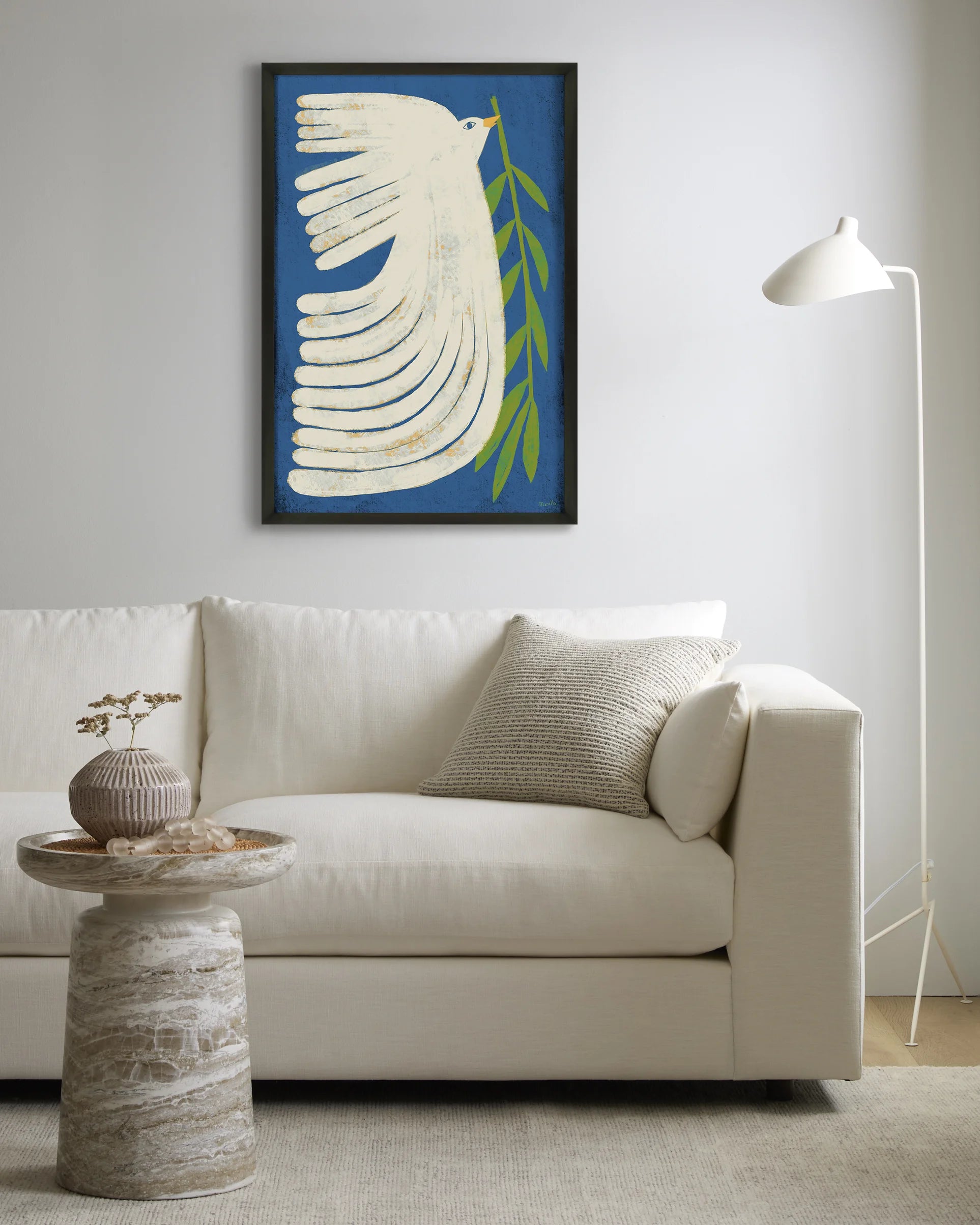 Peace Dove by Marco Marella - 26"x38" / Black Secondary image