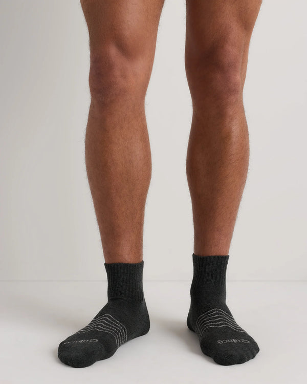 Everyday Cotton Solid Quarter Socks (4-Pack) - S / White